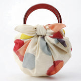 Wind Bath Towel Bag 70cm with Ring | Mizutama Beige Modern Girl | Organic Cotton | Musubi Musubi