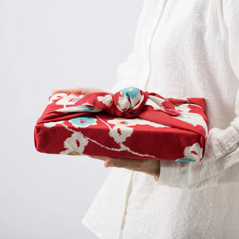 Furofuki Bath Mat 70cm with Ring | Plum Blossom Modangal | Organic Cotton | Musubi Musubi
