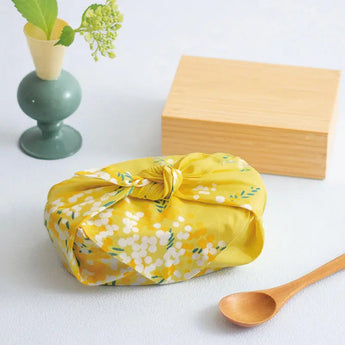 Wind Bath Mat 45cm | Kohare Mimoza Yellow | 100% Cotton | Musubi Musubi