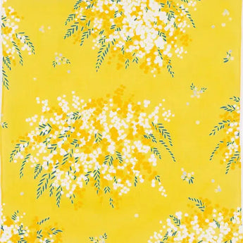 Wind Bath Mat 45cm | Kohare Mimoza Yellow | 100% Cotton | Musubi Musubi