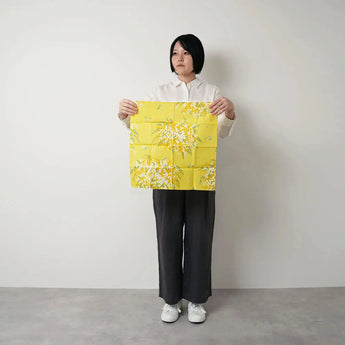Wind Bath Mat 45cm | Kohare Mimoza Yellow | 100% Cotton | Musubi Musubi