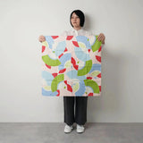 Wind Bath Curtain 70cm | Window Frame / Pink | Himemusu Series - Adeline Klam | Organic Cotton | Musubi Musubi