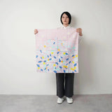 Wind Bath Towel 70cm | Striped Pattern / Rose Pink | Himemusu Series - Adeline Klam | Organic Cotton | Musubi Musubi