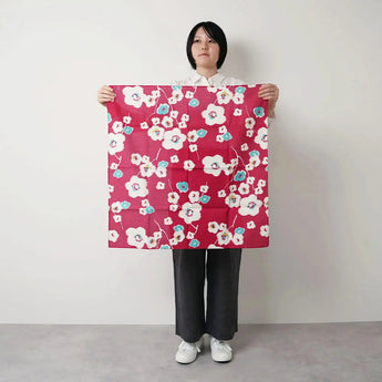 Furofuki Bath Mat 70cm with Ring | Plum Blossom Modangal | Organic Cotton | Musubi Musubi