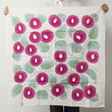 Wind Bath Mat 90cm | Take Hisayume Two Tsubaki Azuki / White Gray | 100% Cotton | Musubi Musubi