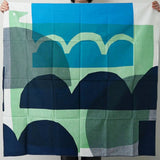 Wind Chime 100cm | WATER BIRD / Green Navy | Bell Tree Masaru - Double Face | Organic Cotton | Musubi Musubi