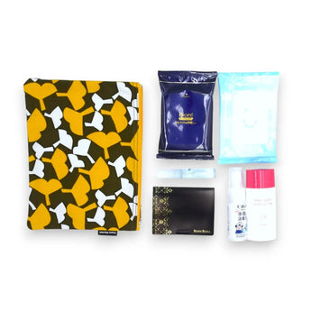 Flat pouch | Ginkgo leaves | Hand-dyed fabric, umbrella cloth, 100% cotton, pouch, made in Japan | For your happiness 【 Fuwa Market Original 】 Fuwa Market