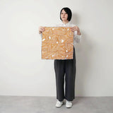 Wind chime 48cm | Isa pattern knot | double-sided dyeing blue / orange | silk chiffon | Musubi Musubi