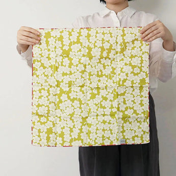 Wind Chime 48cm | Sand Pattern Shidare Cherry | Double-sided Dyeing Pink / Green | Silk Shantung | Musubi Musubi