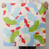 Wind Bath Curtain 70cm | Window Frame / Pink | Himemusu Series - Adeline Klam | Organic Cotton | Musubi Musubi