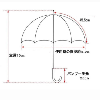 HiraTen 播州織 日傘 長傘 水玉 ライトグリーン