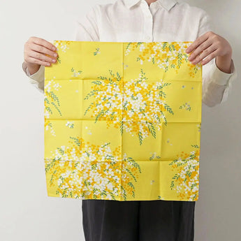 Wind Bath Mat 45cm | Kohare Mimoza Yellow | 100% Cotton | Musubi Musubi