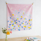 Wind Bath Towel 70cm | Striped Pattern / Rose Pink | Himemusu Series - Adeline Klam | Organic Cotton | Musubi Musubi