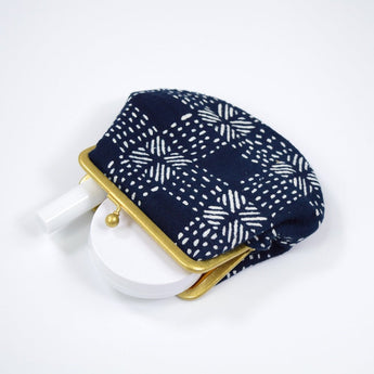 よつめ染布舎 がま口 SASHIKO 青黛